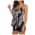 thumbnail image 1 of Traje de baño HUOGUO de verano para mujer, a la moda, con pajarita, estampado de playa, 1 of 4