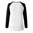 thumbnail image 4 of MHFRRA Camiseta de Manga Larga con Cuello En V y Estampado de La Bandera de Canadá para Mujer Negro, 4 of 4