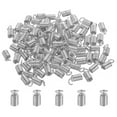 thumbnail image 1 of Unique Bargains Embouts de Cordon, 100 Pcs Embouts de Ressorts Métalliques 4x9mm Embouts de Terminateurs à Ressorts Argentés, 1 of 5