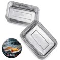 thumbnail image 2 of Aluminum Foil Grill Drip Pans -Pack of 25 Durable Grill Trays Disposable BBQ Grease Pans,15*12*4.6cm, 2 of 4