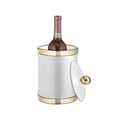 thumbnail image 1 of Sophisticates White W/ Polished Gold 2 Qt. Tall Ice Bucket Lucite Lid, 1 of 1