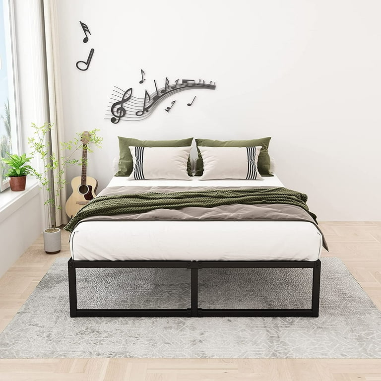 Lutown-Teen, Full Size Bed Frame, 16 inch, No Box Spring Needed