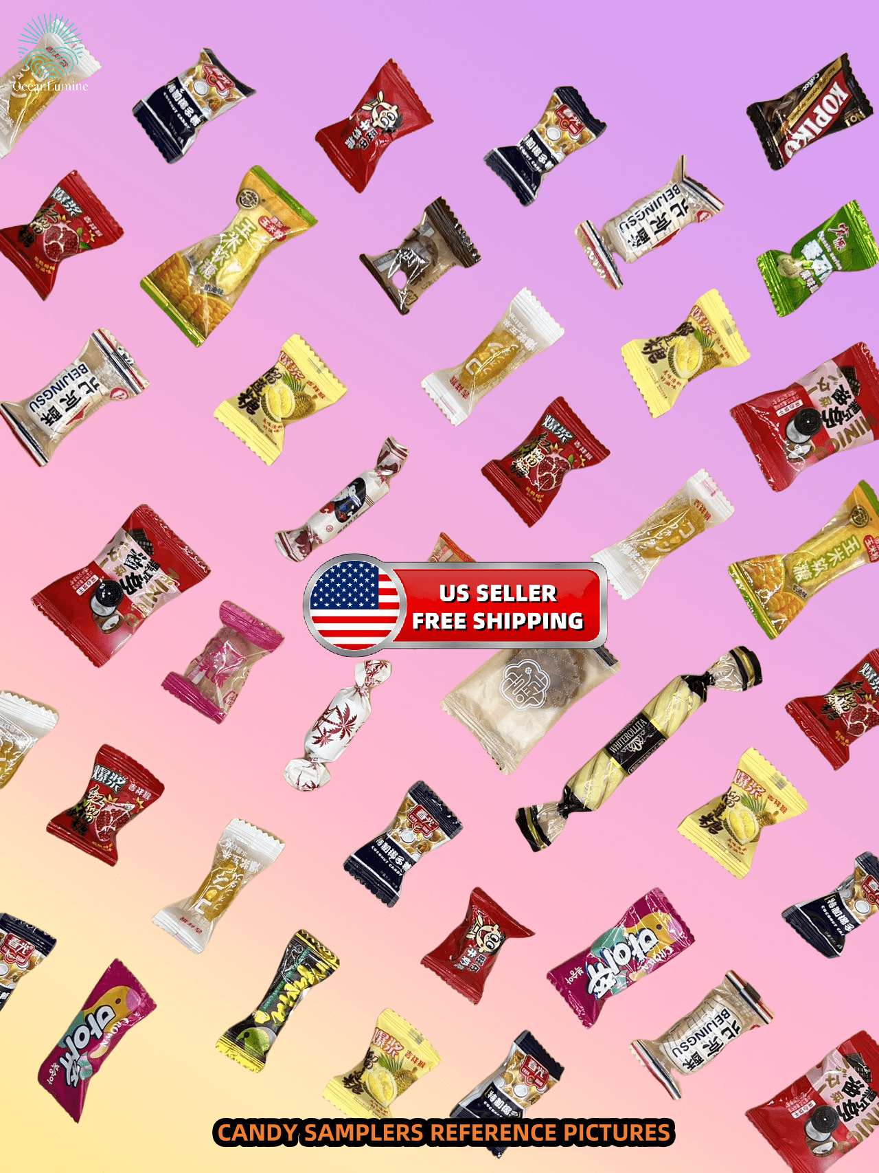 FREE SHIP-40 Piece Variety Asian Snack Box Japanese Korean Chinese, Asian Treats