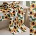thumbnail image 6 of Soimoi White Cotton Cambric Fabric Leaves & Sunflower Floral Print Fabric by Yard 42 Inch Wide, 6 of 7