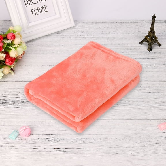 Solid Soft Throw Blanket,Solid Color Blanket Flannel Small Blanket,Warm Coral Plaid Blankets Flannel,Used for Bedrooms,Sofas,Living Rooms,Both Adults,Children,Women,Easy to Clean,50X70cm,Pink