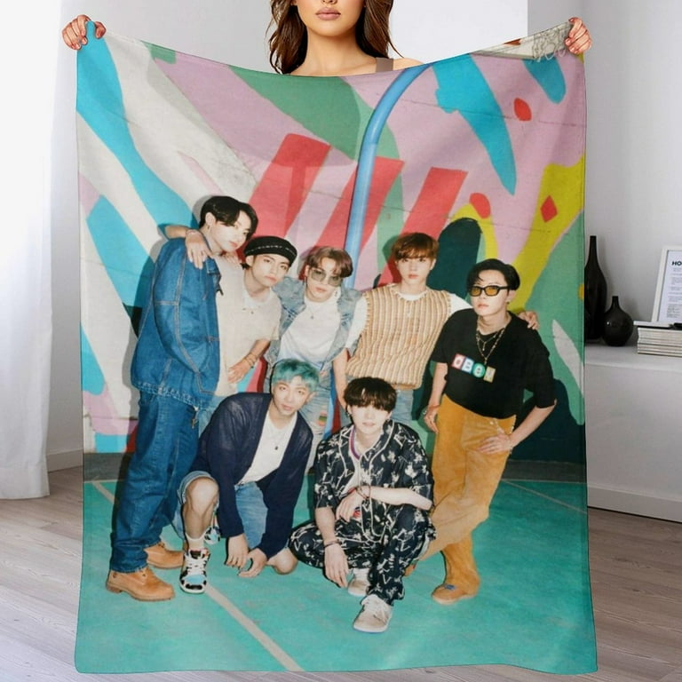 Kpop BTS Super Soft Throw Blanket Ultra Soft Flannel