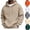 Camel, variant on HAJWOH Mens Lined Hoodie Pullover Winter Warm adjustable drawstring hood, kangaroo pocket