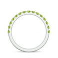 thumbnail image 3 of Peridot Eternity Band Ring for Women White Gold Plated Solid 925 Sterling Silver Stackable Ring Unique Anniversary Promise Ring Jewelry Gift for Her Ring Size 6, 3 of 4