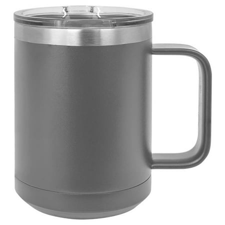 

Maxam JDLCM110 15 oz Stainless Steel Double Wall Vacuum Insulated Mug Dark Grey