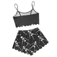thumbnail image 4 of Razzly Sleep Set Pajama Summer Satin Button down Pajamas for Women Knit Pajamas 7 Piece Pajama Set for Women Pajama Mania Flannel Tops for Women Short Sleeve Top Pajama Short for Women(Dark Gray,XL), 4 of 5
