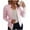 Pink, variant on Women's Casual Business Suit Jacket Open Front Long Sleeve Notch Lapel Office Blazer Jacket