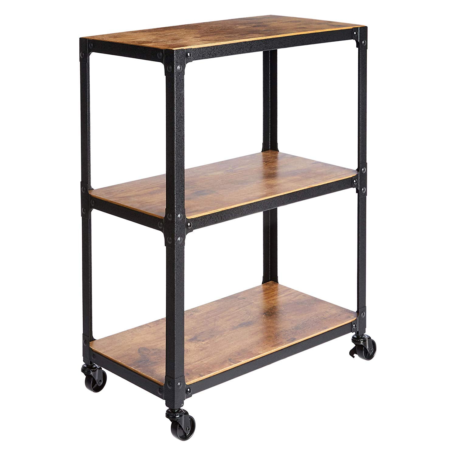 Rolling Book Cart Wood 4Tier Rolling Wooden Kitchen Island Trolley Cart These wood book