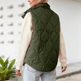 thumbnail image 7 of FUZHIQ Womens Puffer Vest Lightweight Stand Collar Sleeveless Cropped Quilted Jackets Button Fall Zip Up Coat Outerwear, 7 of 7