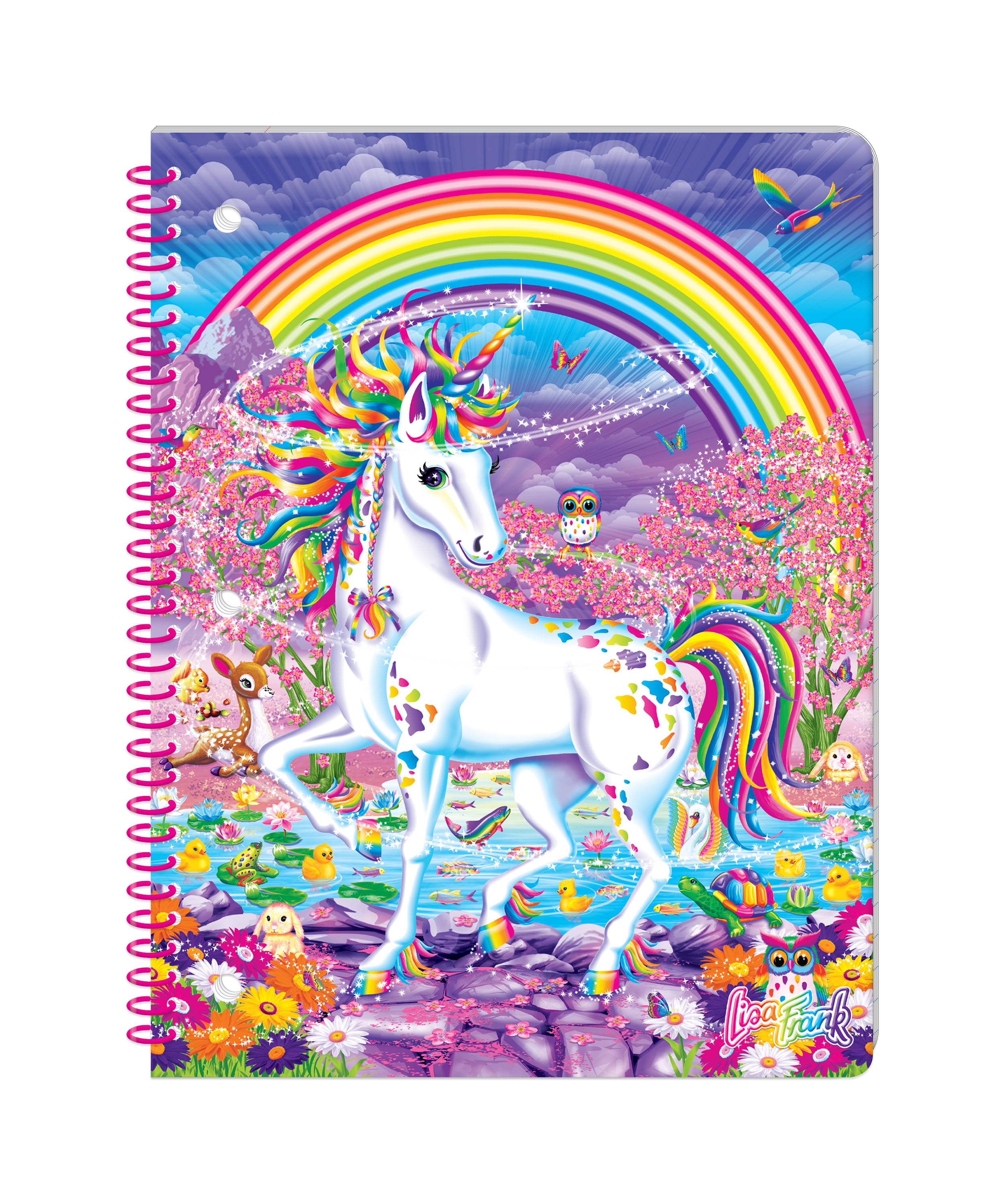 Lisa Frank Folder and Notebook Paper Hunter Zebra Print Rainbow Notebook  Note Book Rainbow School Supplies Journal To Do list planner