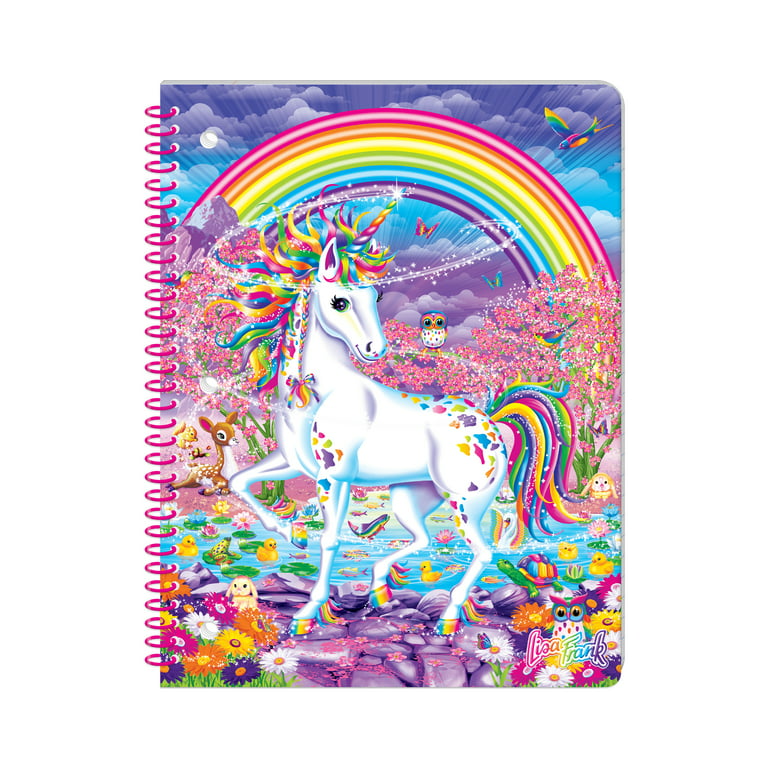 NEW Glitter Lisa Frank Spiral Notebook - Hunter Tiger Dolphins Unicorn  Rainbow