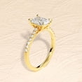 thumbnail image 3 of Radiant White Diamond Engagement Ring in 14K Yellow Gold Vermeil – Radiant Cut Side Stone Bridal Ring for Women – Handcrafted Wedding Jewelry, 3 of 3