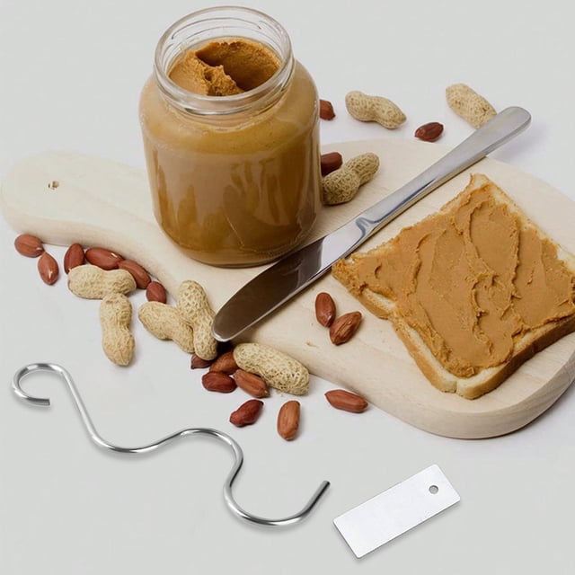 Agitador de mantequilla de maní Mezclador de mantequilla de nueces de acero inoxidable con raspador (B)