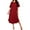 Wine Red, variant on Avidlove Women's Nightgowns Long Sleepshirt Short Sleeve Oversized Nightdress Sleepwear V Neck Houese Dress Loungwear