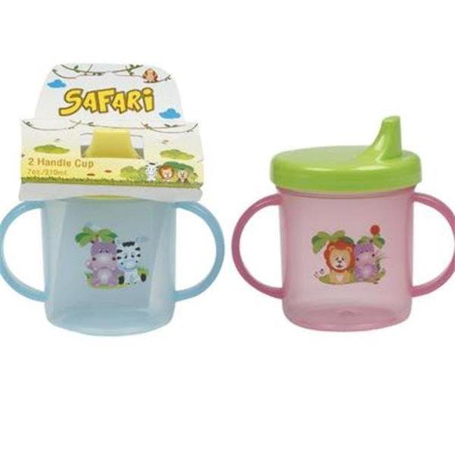 DDI 2326800 7 oz Baby Cup with Handle, 2 Assorted Colors Case of 144