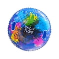 Snow Throw Inflatables PBIYXQC Inflatable Snow Tube, Round Heavy‑Duty Sledding Float with Non ...