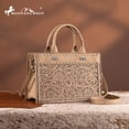 thumbnail image 3 of Montana West Vintage Western Handbag Exquisite Tooling, Unique Prints & Whipstitch Craftsmanship, Tan, 3 of 6