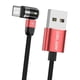 thumbnail image 2 of Cable USB de carga magnético trenzado de 540 degree con luz LED frontal de 360 degree y 180 degree rojo 05 m Micro USB, 2 of 7