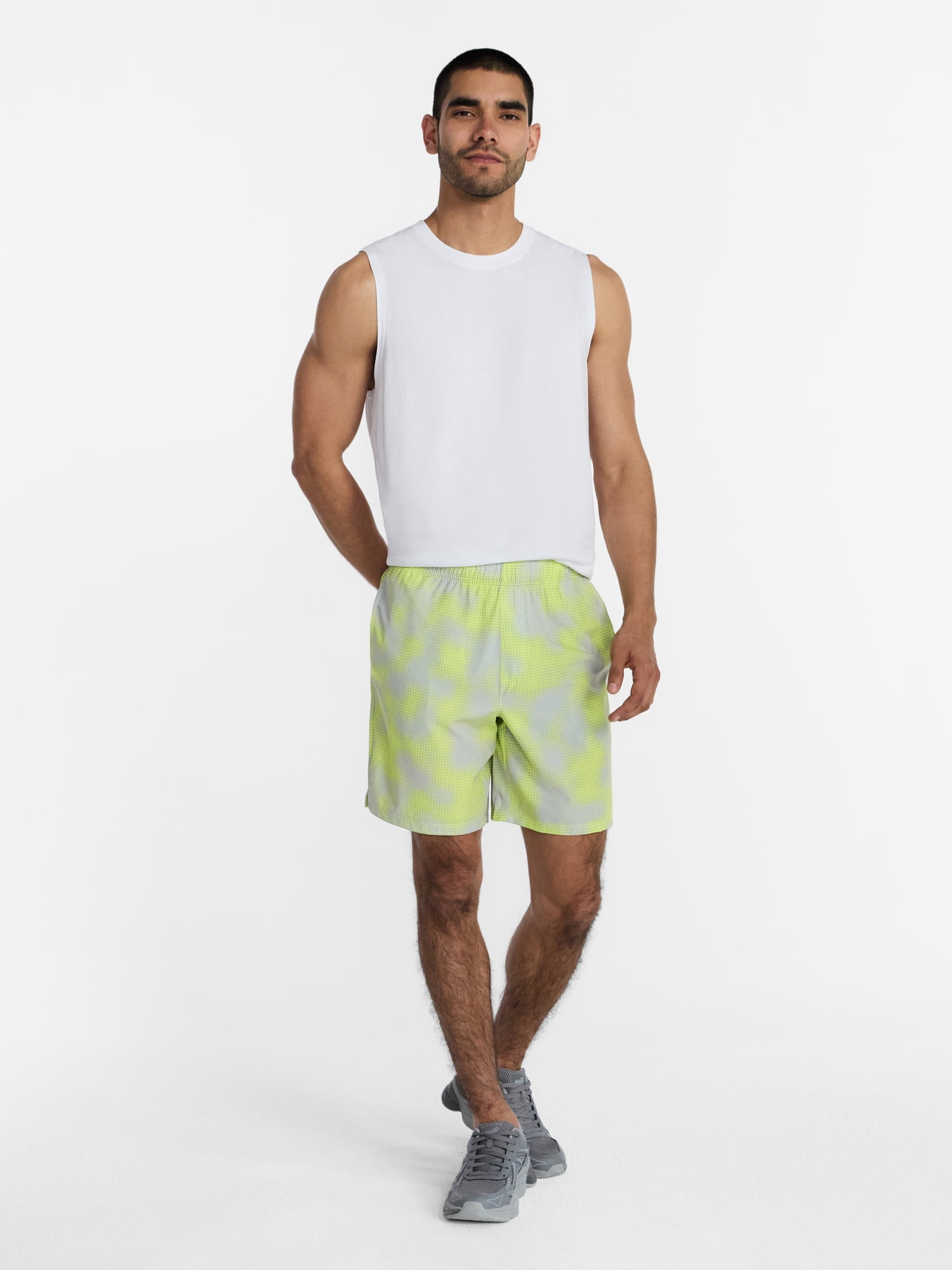 Athletic Works Men's and Big Men's Woven Running Shorts, 8" Inseams, Sizes XS-5XB