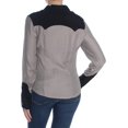 thumbnail image 2 of Max Studio London Womens Colorblocked Button Up Shirt, Black, Large, 2 of 2
