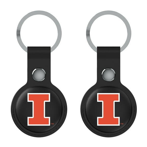 Keyscaper Black Illinois Fighting Illini  Two-Pack AirTag Holders