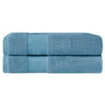 thumbnail image 2 of Superior Aria Turkish Cotton 2-Piece Bath Towel Set, Ultra Soft Heavyweight Towels, Denim Blue, 2 of 6