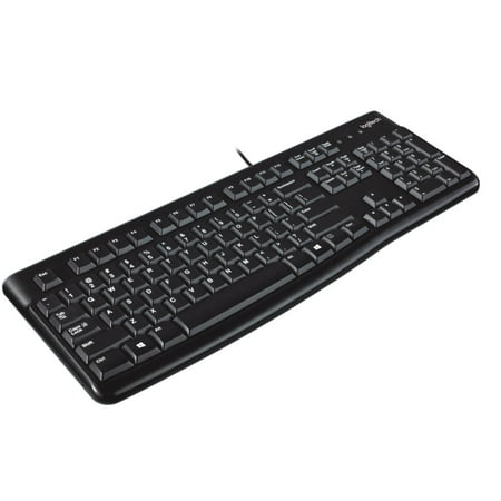 Logitech - K120  Full-size Wired Membrane Keyboard for PC with Spill-Resistant Design - Black