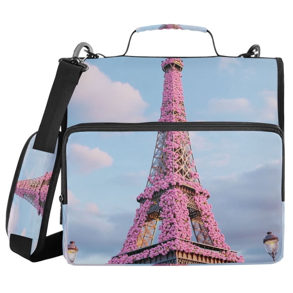 DIXRUYEE Zipper BinderTrapper of keeper Documents Organized Design Blossoming Landmark Printed