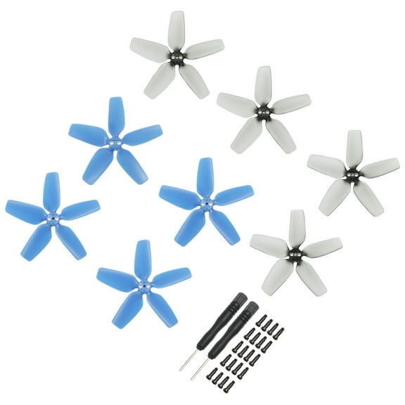 8 Pcs Low Noise Propellers 2.8 Inch Gray & Blue Drone Blades Propeller Replacement