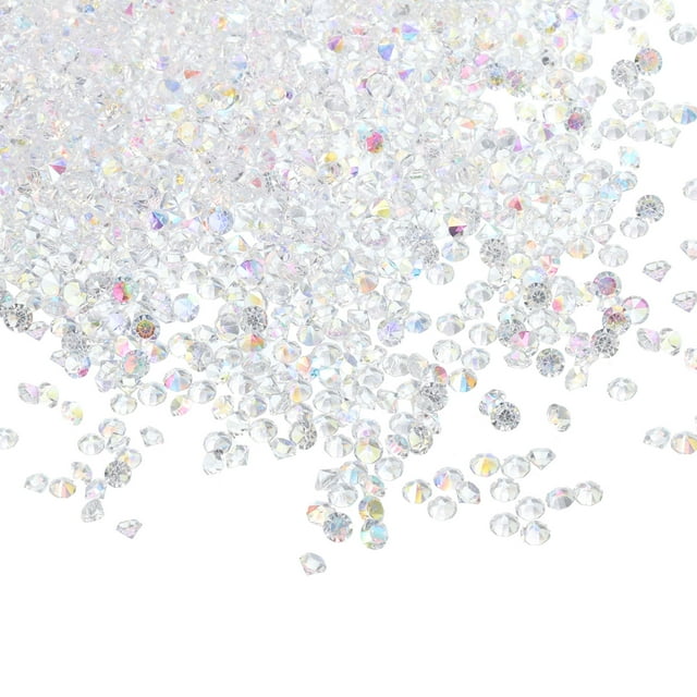 Unique Bargains 14000Pcs Acrylic Wedding Table Diamonds 3mm Crystals Gems for Decorations, Clear AB