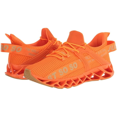 

UMYOGO Just so so Women Walking Shoes Breathable Running Sneakers Orange Size 7