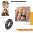 thumbnail image 5 of 14K Gold Plated Anti Anxiety Ring for Women Men Sun Star Moon Stainless Steel Fidget Ring Gold Spinner Ring Band with Black Box Packed, 5 of 7