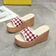 thumbnail image 5 of Amzcrzy Zapatos de mujer,Zapatos de mujer,Zapatillas de mujer, Sandalias de playa transpirables y sin cordones con suela gruesa y tacón bajo para mujer Sandalias Mujer Zapatillas De Casa, 5 of 6