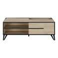 thumbnail image 3 of Furniture of America Table Basse de Rangement en Bois Moderne Evermore en Chêne Naturel, 3 of 6