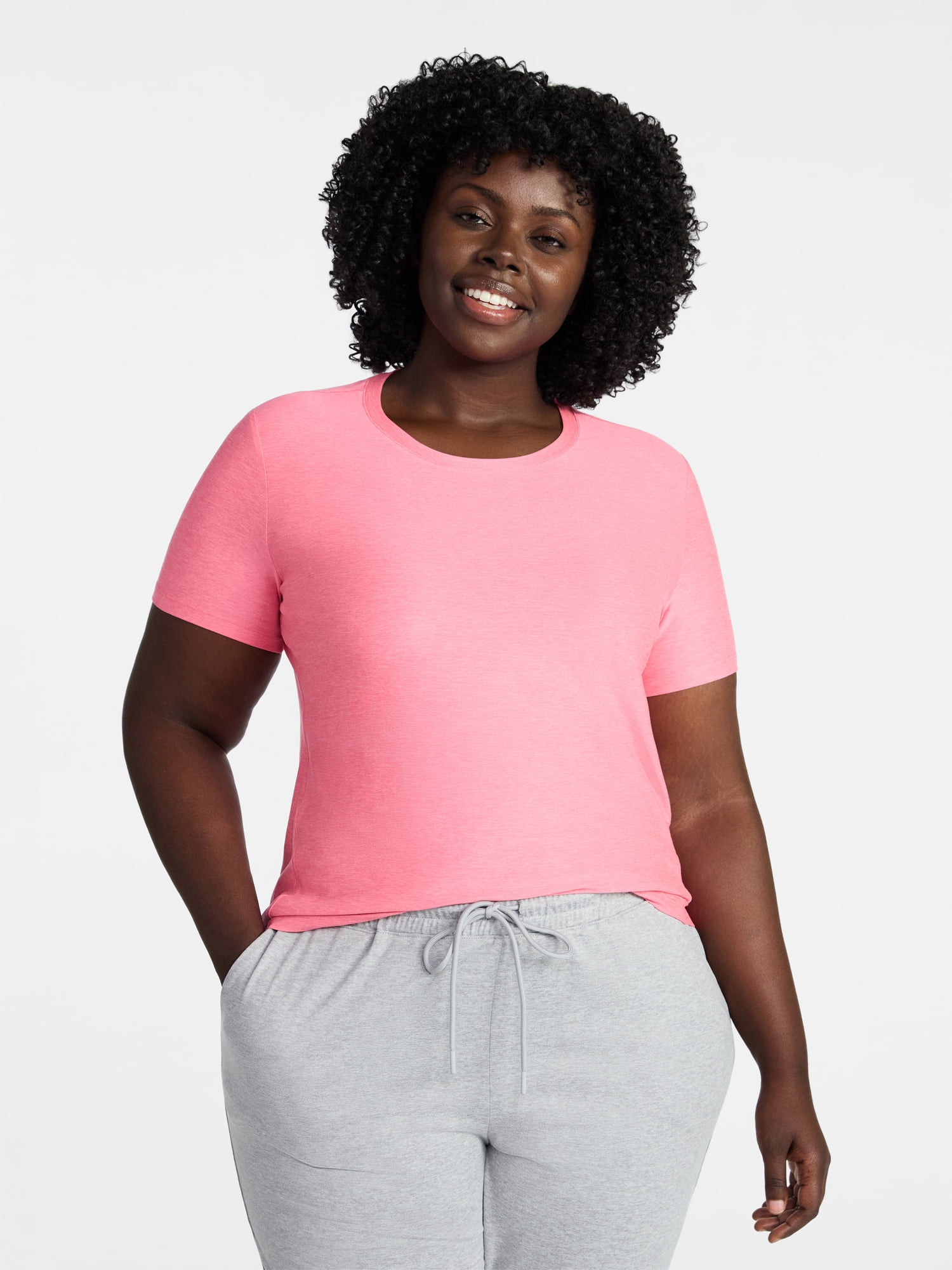 Athletic Works Women's and Women's Plus Performance ButterCore Tee, Sizes XS-4X