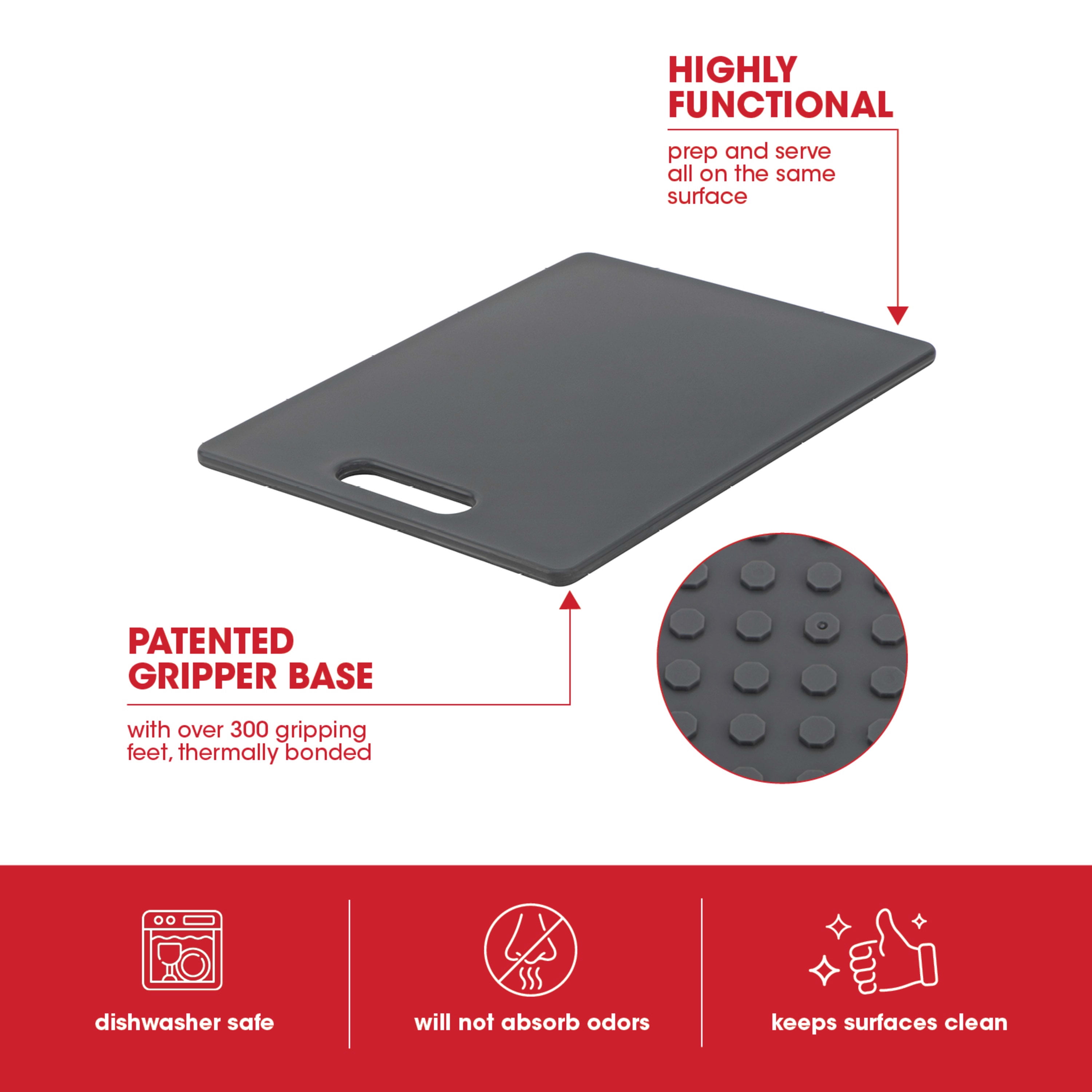 ボード Gray - GRAY BOARD CUBX114 Architec Cutting Board, Poly-Gripper 11X14 Gray - Walmart.com