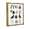 thumbnail image 4 of Stupell Industries Varied Hipster Bunnies Animals & Insects Painting Gold Floater Framed Canvas Art Print Wall Art, 17 x 21, 4 of 10
