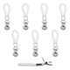 thumbnail image 1 of Colgador de tela con lazo de algodón trenzado, Clips de hierro para toalla con lazo de cordón de algodón y hebillas de acero inoxidable para el hogar, 8 Uds., 1 of 5
