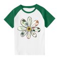 thumbnail image 1 of RXIRUCGD 2025 Vêtements d'Été pour Enfants Tout-Petits Garçons Filles Mode Mignon Col Rond Imprimé Manches Courtes Haut, 1 of 7
