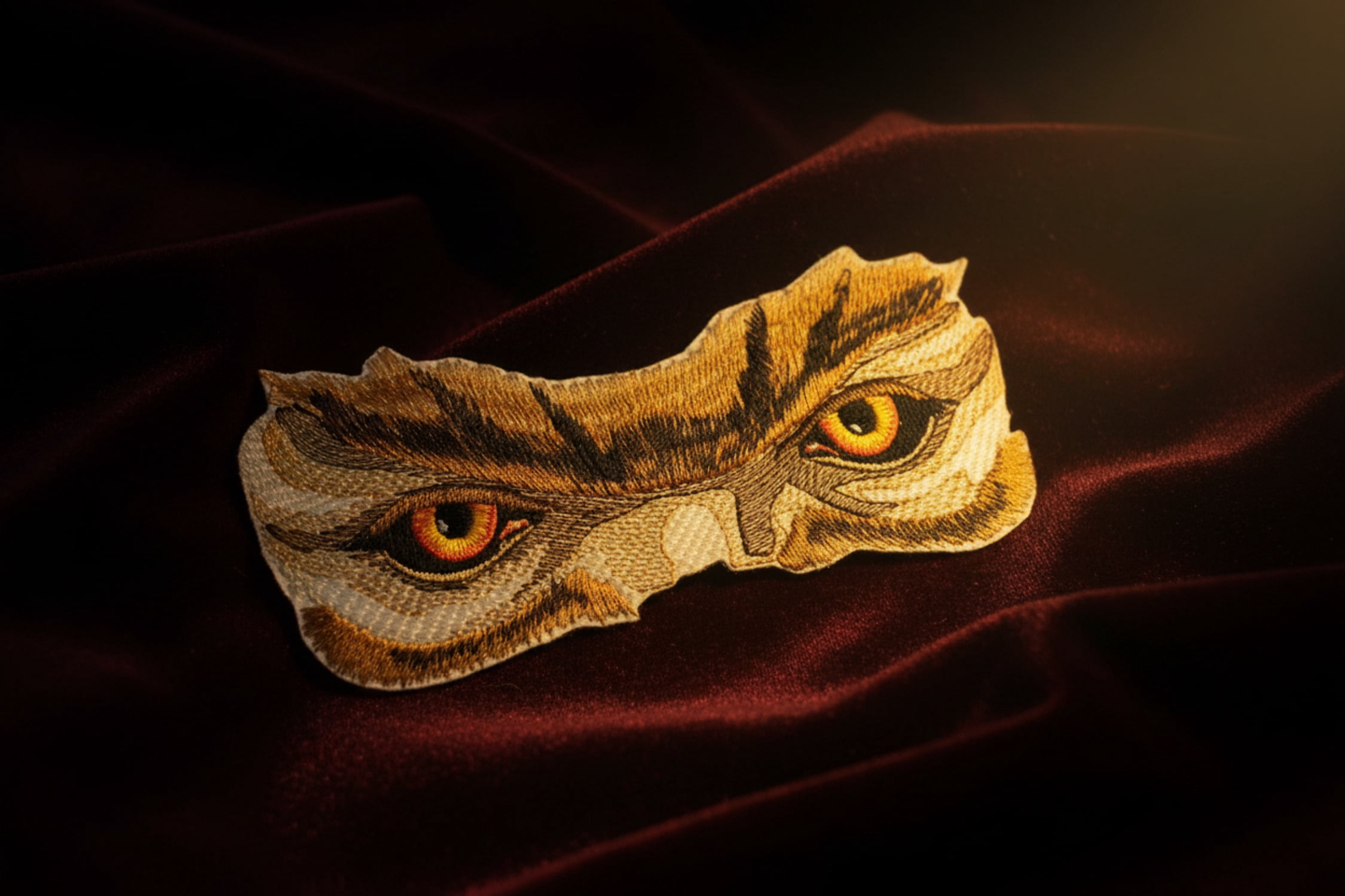 Custom and Unique Werewolf Eyes Embroidered Iron on/Sew Patch [6.26"2.79"]
