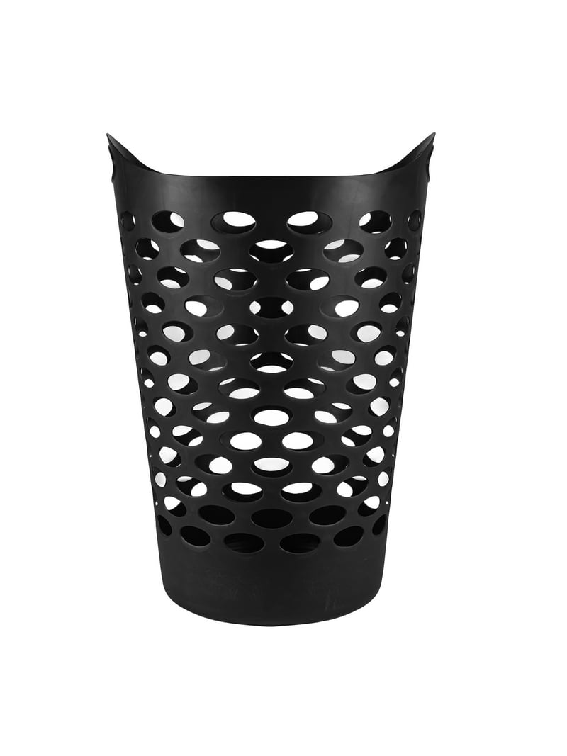 ふわふわパンパスグラス⋆︎*ブラック系の実がたっぷりリース↟↟ᐝ Mainstays Flexible Plastic Laundry Hamper Black, 2.2 Bushels