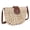 White, variant on BadPiggies Women Straw Shoulder Bag Hollow Out Summer Beach Handbag Woven Zipper Crescent Purse (Khaki)