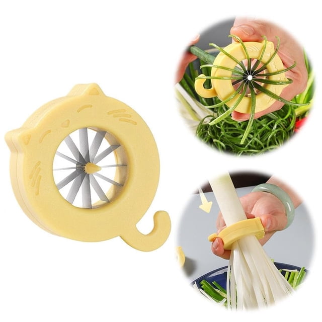 Polishing stone Green Onion Shredder Stainless Green Onion Slicer Tool Scallion Shredder Cutter Seasoning Chopper With Hook Multifunctional Kitchen Slicer Gadget