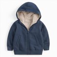 thumbnail image 6 of TOWED22 Unisex Boys Girls Hoodie Sweatshirt Full Zip Up Casual Long Sleeve Solid Jacket Kids Lightweight Outwear with Pockets,Navy,5-6 Y, 6 of 6