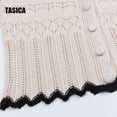 thumbnail image 4 of TASICA Swimsuit Coverups for Women Hollow out Shirt Button Down Lightweight Short Sleeve Summer Beachwear Bathing Swiming Swimwear Bikini Casual Cover up, 4 of 7