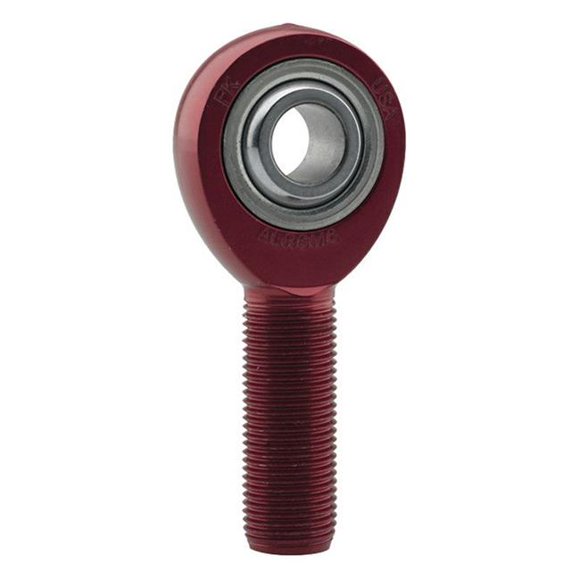 FK Rod Ends ALRSML8 0.5 x 0.62-18 in. ALRSM Series Male Aluminum Rod End, Hard Anodized Red - Left Hand
